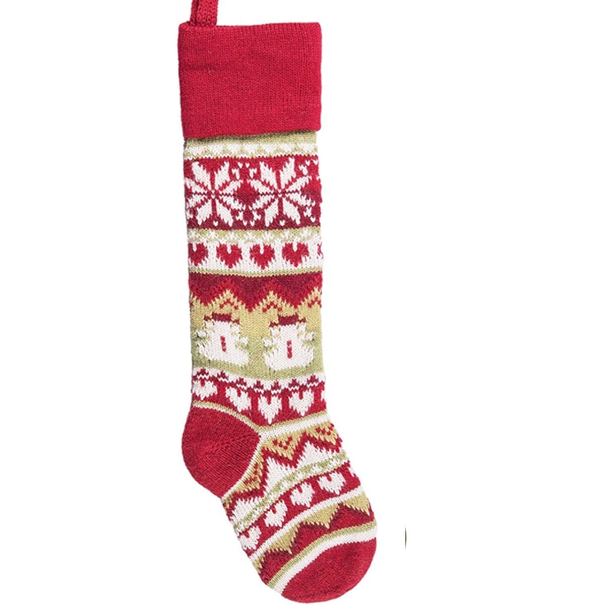 CHRISTMAS STOCKINGS RedCuff SnowmanGreen Personalized Knitted Christmas Stockings Green White Red Intarsia Fair Isle Knit Christmas Decor Deer Snowflakes Extra Large