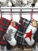 CHRISTMAS STOCKINGS Scottish Plaid Personalized Christmas Stockings with Wooden Name Tags or Embroidered Limited Edition 2022