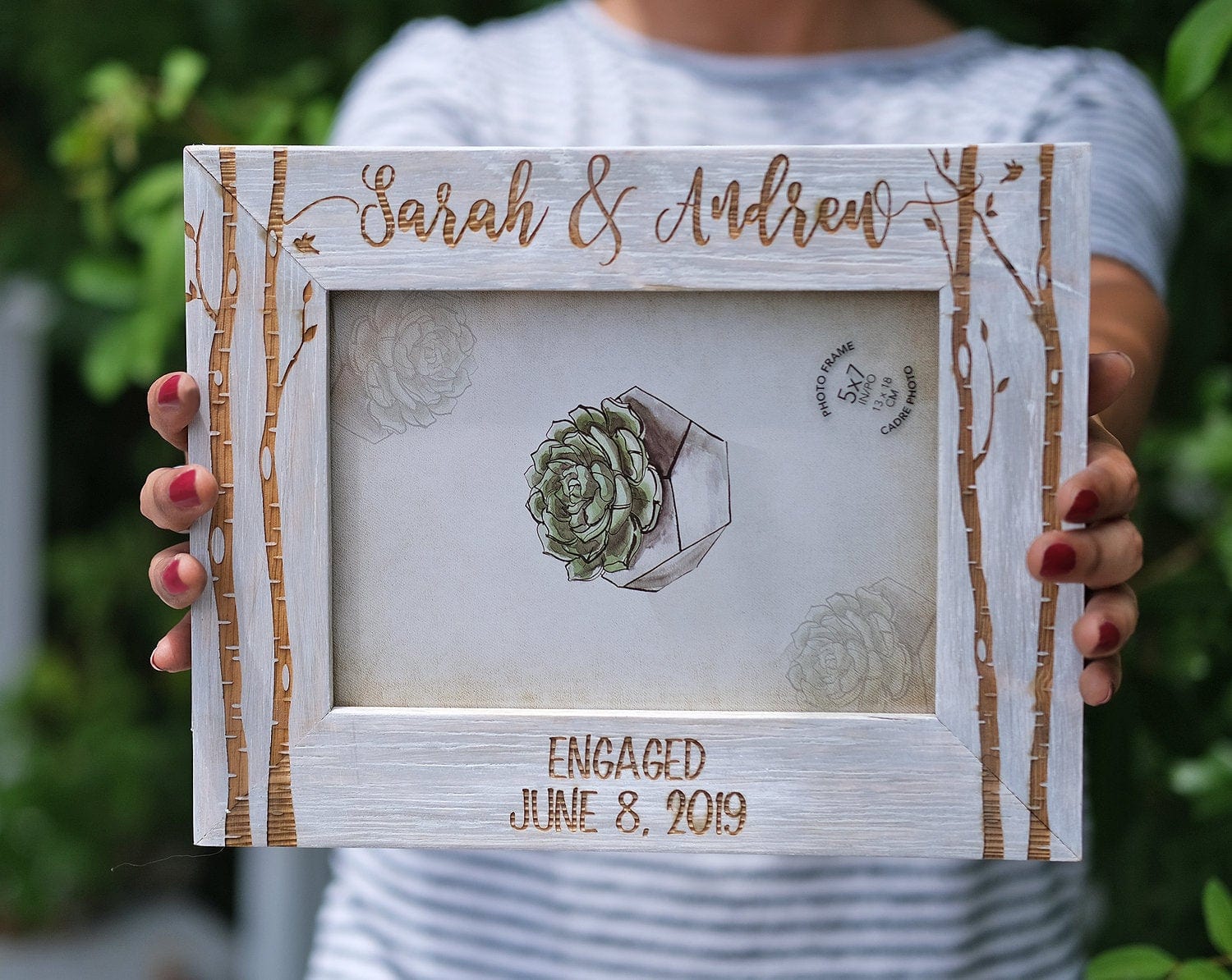 COUPLES GIFTS 4x6 Frame Personalized 5x7 Picture Frame Love Engagement Wedding Barn Wooden Anniversary Gift Idea Present Couple Photo Husband Wife Coastal Whitewash