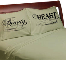 COUPLES GIFTS Beauty and the Beast Pillowcases Boyfriend Girlfriend Couple Anniversary Pillowcases for Him for Her