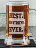 COUPLES GIFTS Best Boyfriend 16 Oz Beer Mug Engraved Gift Personalized Drinking Glass Gift Idea for College Graduation, Party, Birthday, Son, Best friend