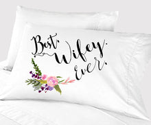 COUPLES GIFTS Best Wifey Ever Valentines Card on a Pillowcase  for her Couple Day Love Wife Bedroom Funny  Romantic Valentine's Day Pillow Gift Idea