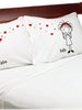 COUPLES GIFTS Cute Heart Bouquet Gift for Boyfriend  Girlfriend Pillowcases  Couple Anniversary Pillow Cover Personalized Stick People Lovers Valentine