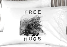 COUPLES GIFTS FREE HUGS Porcupine Pillow Case  for him for her Couple Love Nerdy Geeky Funny