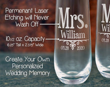 COUPLES GIFTS Future Mr. Mrs. Wine Flutes Set of 2 Stemless Vows Engagement Proposal Mom Dad Grandma Anniversary Newly Married Couples Gifts Bridal Decor