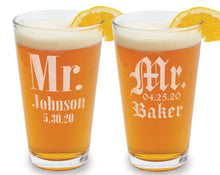 COUPLES GIFTS Mr. Laser Engraved Beer Mug for Men One Rustic Wedding Groom 60th Anniversary Gift For Him 70th Birthday Personalized Engaged Adult Gifts