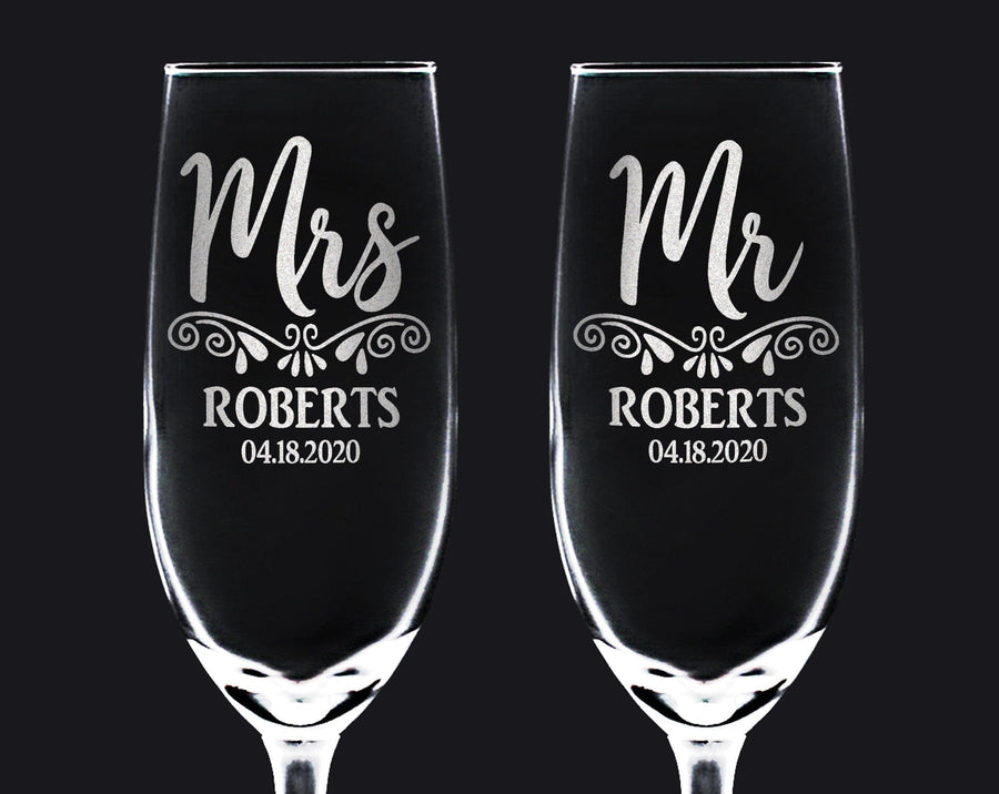 Mr and mrs holiday glasses clearance