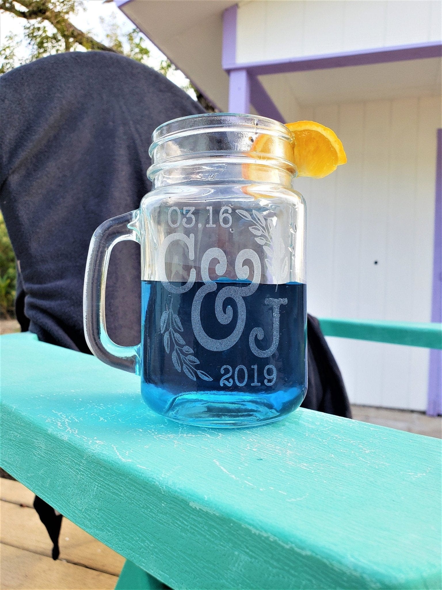 COUPLES GIFTS Personailzed Wreathe Initial Set of 2 Wedding Table Decorations Wedding Guest Favors Custom Engaged Proposal 1 Year Anniversary Unique Mugs