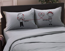 COUPLES GIFTS Valentines Day Gift Listen to My Heart Boyfriend Girlfriend Valentine for him her Couple Pillowcases Personalized Stick People Lovers Love