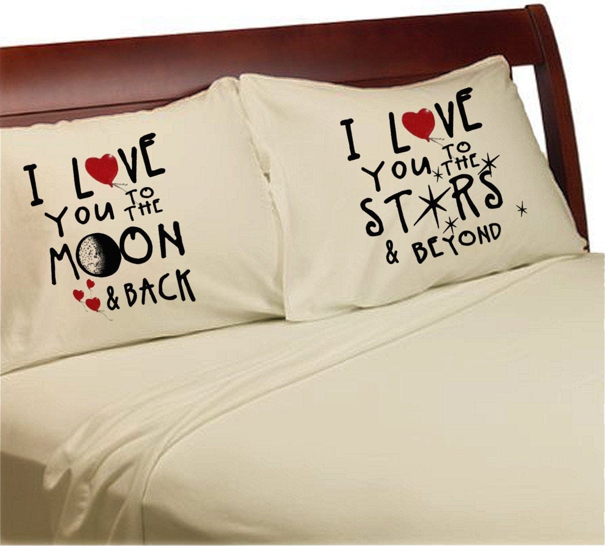 COUPLES GIFTS Valentines Day I Love You To The Moon And Back Stars Pillowcases Boyfriend Girlfriend Couple Anniversary Lovers Gift for him her Valentine