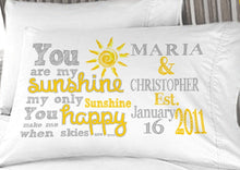 COUPLES GIFTS You Are My Sunshine Boyfriend Girlfriend Couple Anniversary Pillowcases Love Personalized Miss You