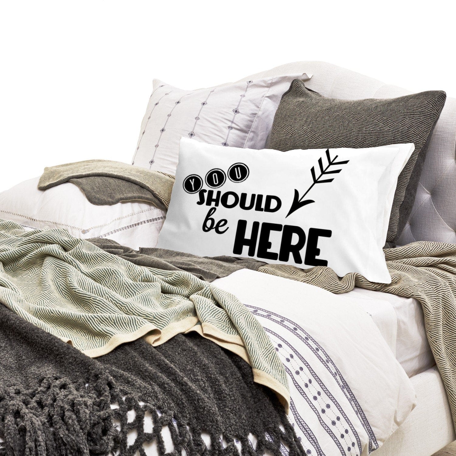 COUPLES GIFTS You SHOULD be HERE Long Distance Relationship Pillowcase  Love Note