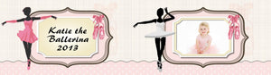 CHRISTMAS ORNAMENTS Custom Ballerina Christmas Ornament  -  Pink and White Elgantly Personalized for Ballerinas