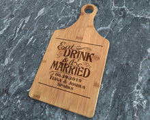 Custom Cutting Boards Eat Drink Be Married Custom Couples Cutting Board Bride Groom Wedding Favor Kitchen Decoration Engraved Anniversary Wife Birthday Home Decor