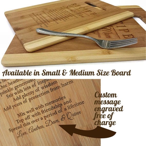 Custom Cutting Boards Father DAD Gifts Personalized Recipe for a Special Dad Custom Cutting Board Personalized Christmas Gift for Daddy Father Papa from son kids