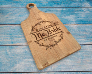 Custom Cutting Boards Future Mr. Mrs. Couples Engaged Newlyweds Engraved Paddle Cutting Board Personalized Soon to Be Married Rustic Gift Bridal Shower Wedding