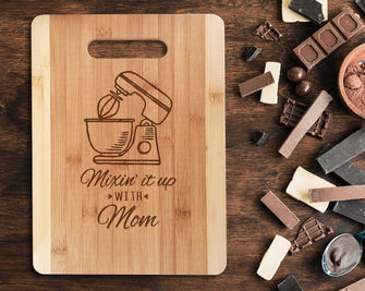 Custom Cutting Boards Mom Birthday Gift from Daughter Mix it Up Custom Kitchen Decor Cutting Board For Mommy from Son Mother Day Gift Grandma Christmas Present