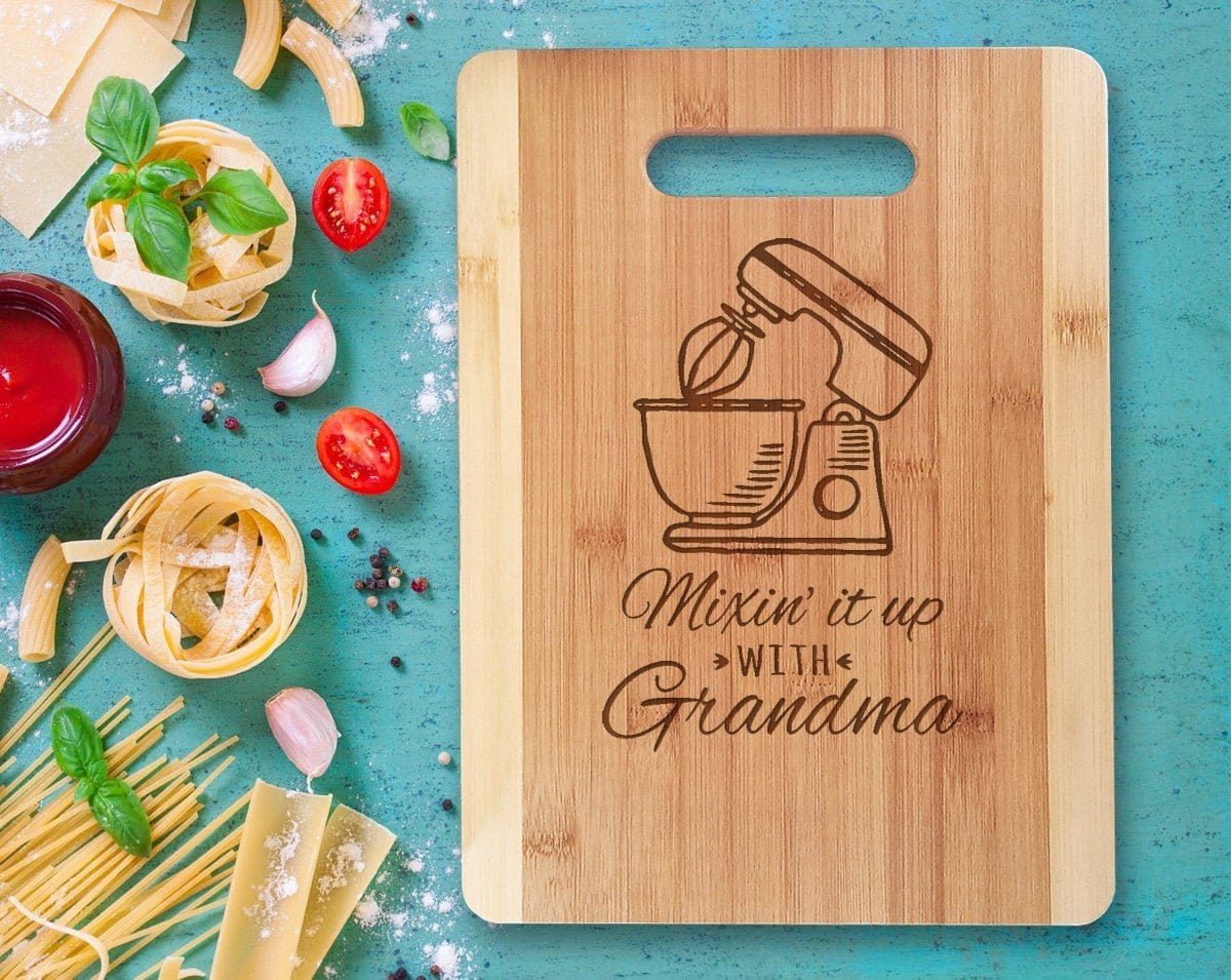 Custom Cutting Boards Mom Birthday Gift from Daughter Mix it Up Custom Kitchen Decor Cutting Board For Mommy from Son Mother Day Gift Grandma Christmas Present