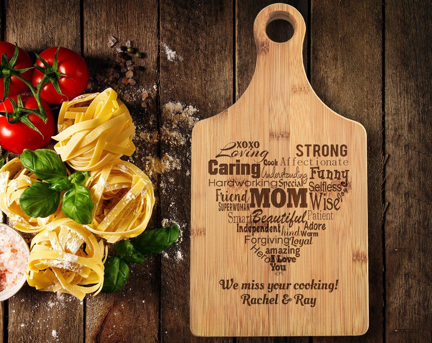 Custom Cutting Boards Mom Mommy Mother of Groom Bride Mother's Day Paddle Engraved Bamboo Cutting Board Mimi Best Mama Birthday Gift Personalize from Daughter Son