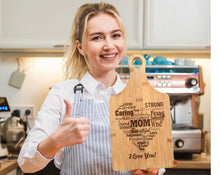 Custom Cutting Boards Mom Mommy Mother of Groom Bride Mother's Day Paddle Engraved Bamboo Cutting Board Mimi Best Mama Birthday Gift Personalize from Daughter Son