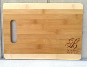 Custom Cutting Boards Monogram Personalized With Name Cutting Board Present Gift Idea for Wedding, Anniversary, Newlyweds, Engagement, Christmas, Couples, Bride