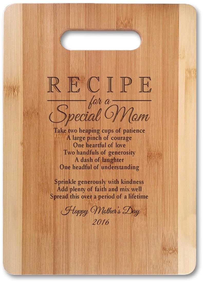 Custom Cutting Boards Mothers Gift Personalized Recipe for a Special Mom Custom Cutting Board Gift for Mom Mommy Birthday Mother's Day Christmas Gift from kids