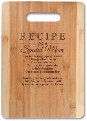 Custom Cutting Boards Mothers Gift Personalized Recipe for a Special Mom Custom Cutting Board Gift for Mom Mommy Birthday Mother's Day Christmas Gift from kids