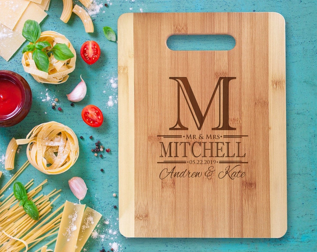 Custom Cutting Boards Newly Engaged Gift Personalize Cutting Board Kitchen Decor Cute Couple We Got Married Mr. and Mrs. Bridal Shower Favors Bride Groom Gifts