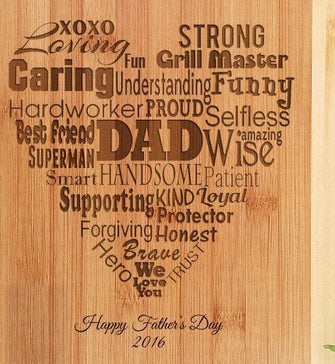 Custom Cutting Boards Personalized Dad Fathers Day Recipe Engraved Cutting Board From Daughter to Daddy Gift Papa PawPaw Best Dad New First Dad Birthday Present