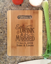 Custom Cutting Boards Personalized Engraved Cutting Board with Eat Drink Be Married Custom Wedding Wood Cutting Board for Newlyweds Just Married Housewarming Gift