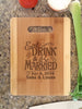 Custom Cutting Boards Personalized Engraved Cutting Board with Eat Drink Be Married Custom Wedding Wood Cutting Board for Newlyweds Just Married Housewarming Gift