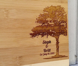 Custom Cutting Boards Personalized Tree Design Cutting Board Laser Engraved Bamboo Custom Wood Cutting Board For Wedding Gift Anniversary Gift Christmas Gift