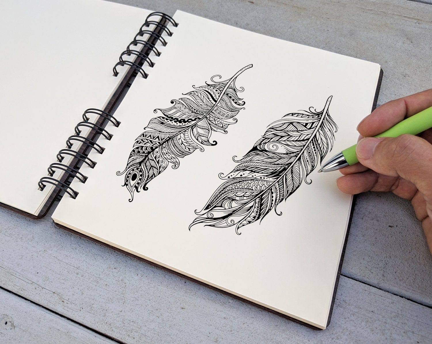 Custom Journals Dream Catcher Laser Cut Womens Sketchbook Sustainable Wood Travel Notepad Teen Diary Gift Wedding Planner Bridal Journal Graduation For Kids
