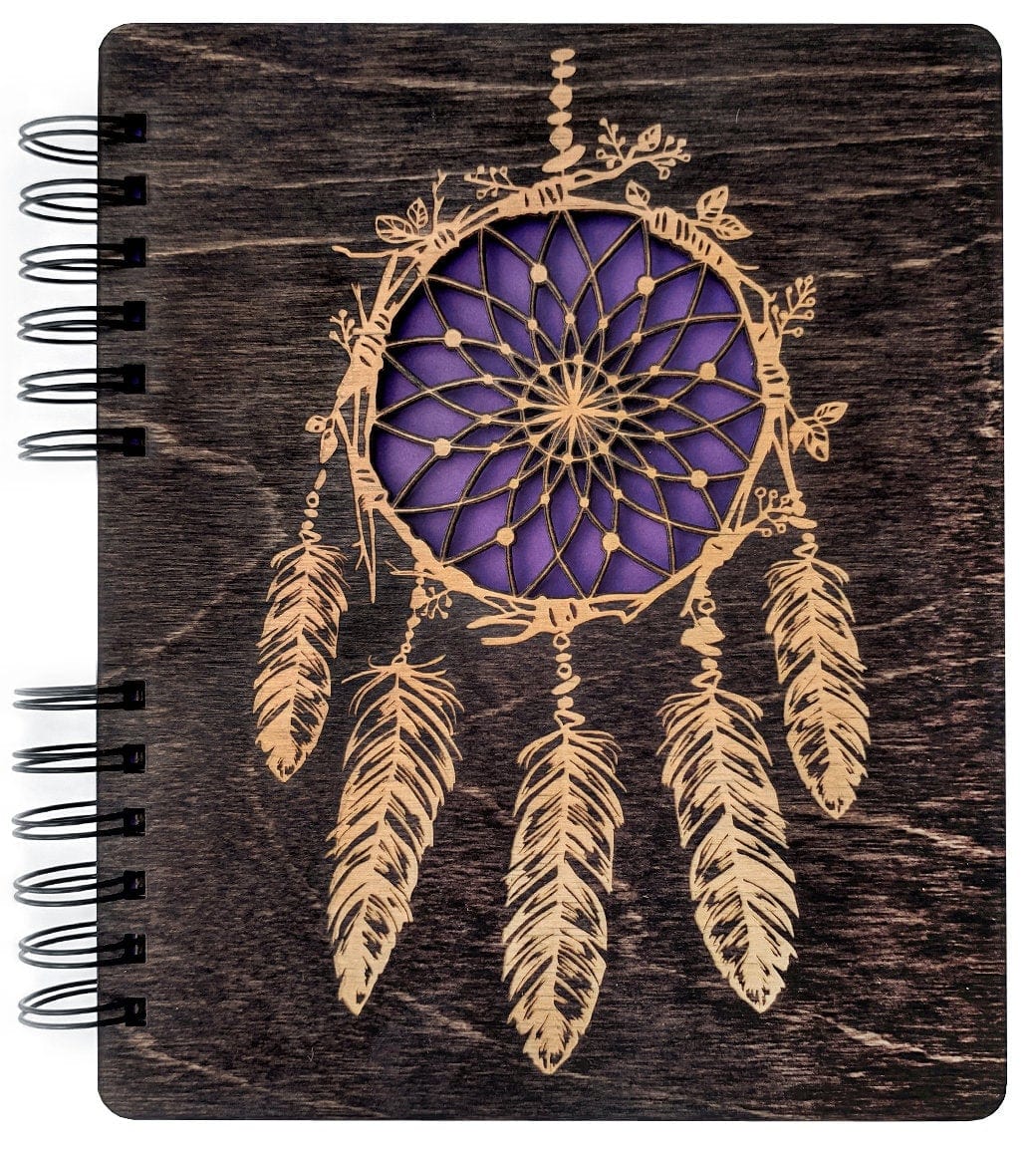 Custom Journals Dream Catcher Laser Cut Womens Sketchbook Sustainable Wood Travel Notepad Teen Diary Gift Wedding Planner Bridal Journal Graduation For Kids
