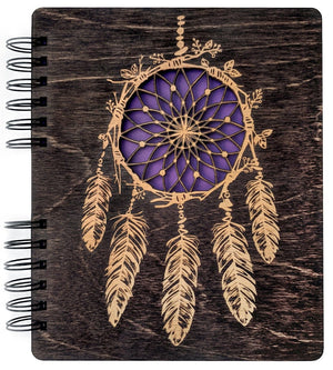Custom Journals Dream Catcher Laser Cut Womens Sketchbook Sustainable Wood Travel Notepad Teen Diary Gift Wedding Planner Bridal Journal Graduation For Kids