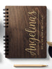 Custom Journals Gift for Her Personalized Wooden Notebook Journal Sketchbook Traveler Album Unique Birthday for Mom or Christmas Present Teen Student Girl