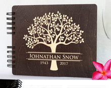 Custom Memorials Burnt Cocoa 8.5x7 / 80 Pages IVORY Blank Tree of Life | Funeral Guest Book