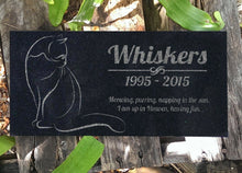 Custom Memorials Cat Outline | Memorial Stone Personalized