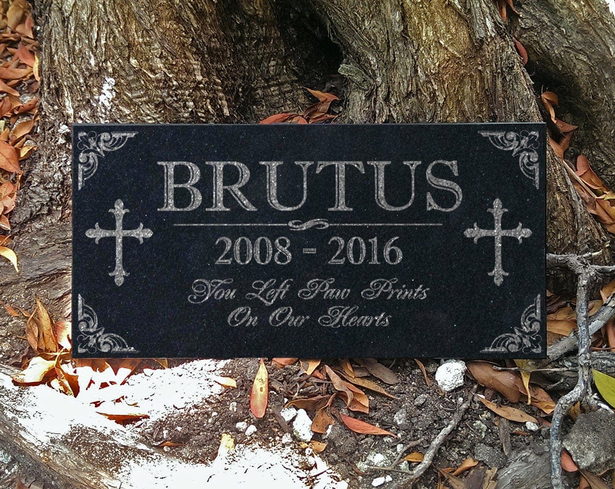 Custom Memorials Cross with Quote | Memorial Stone