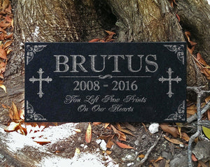 Custom Memorials Cross with Quote | Memorial Stone