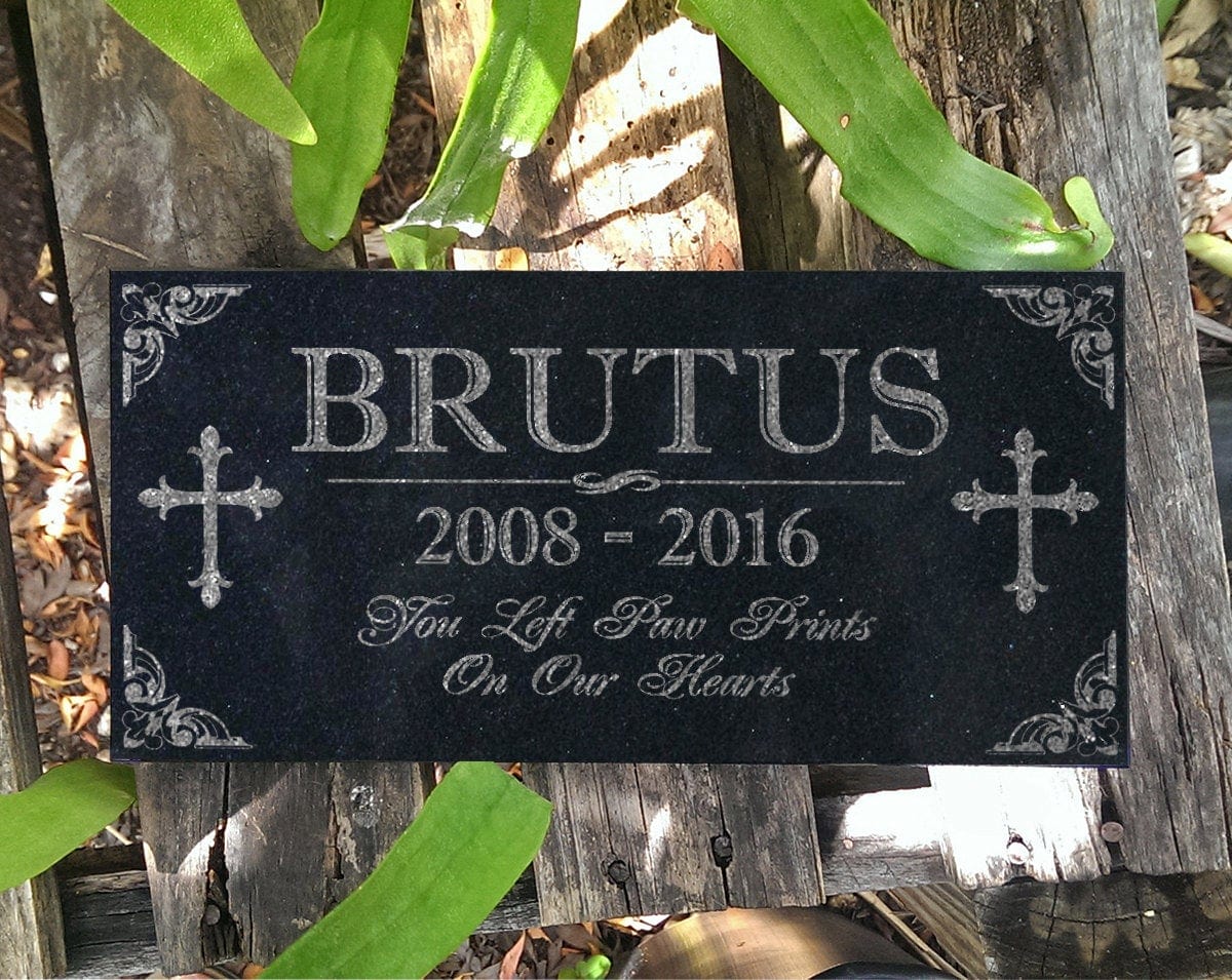 Custom Memorials Cross with Quote | Memorial Stone