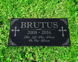 Custom Memorials Cross with Quote | Memorial Stone