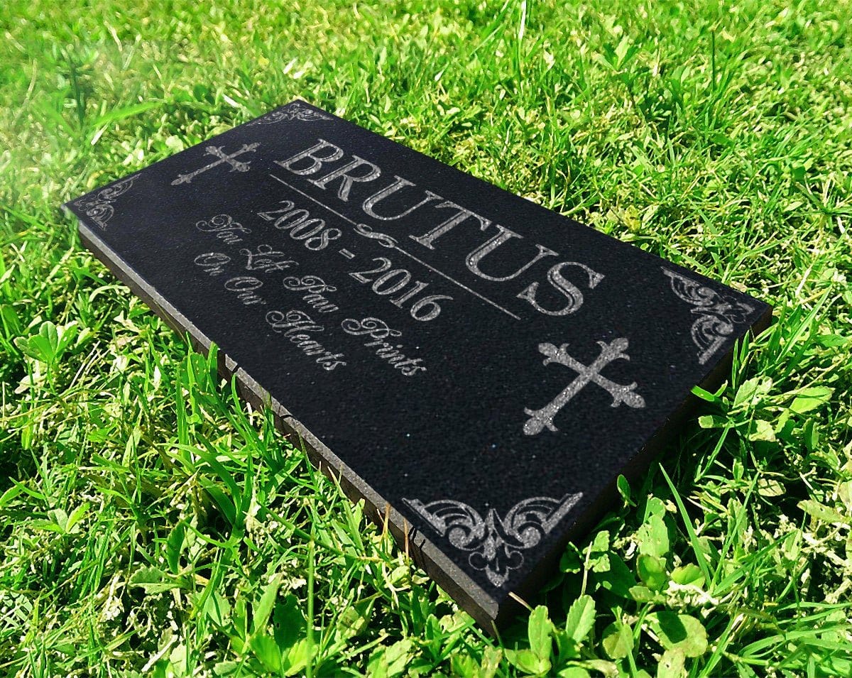 Custom Memorials Cross with Quote | Memorial Stone