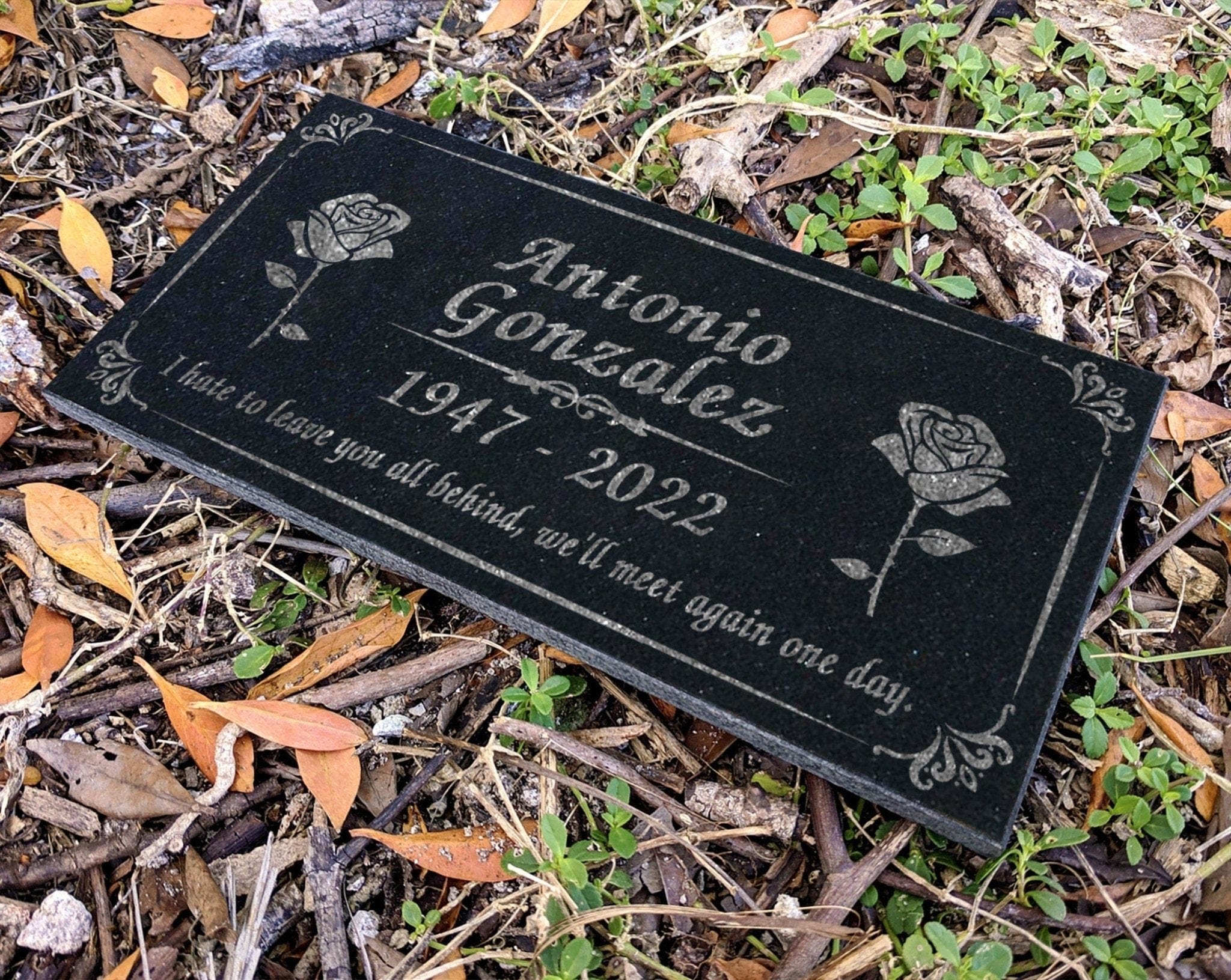 Custom Memorials Custom Memorial Stone Rose Prayer Hands Christ Angel Jesus Personalized Garden Heart Angels God Indoor Outdoor Yard Grave Engraved Granite