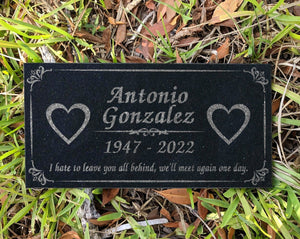 Custom Memorials Custom Memorial Stone Rose Prayer Hands Christ Angel Jesus Personalized Garden Heart Angels God Indoor Outdoor Yard Grave Engraved Granite
