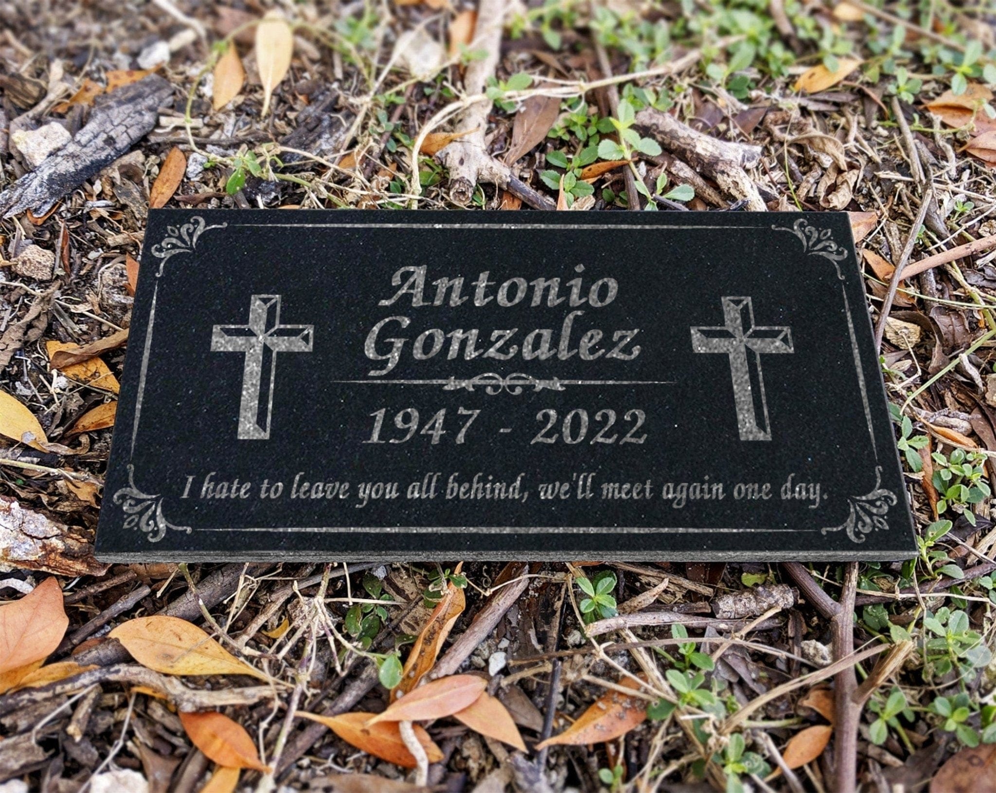Custom Memorials Custom Memorial Stone Rose Prayer Hands Christ Angel Jesus Personalized Garden Heart Angels God Indoor Outdoor Yard Grave Engraved Granite