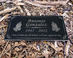 Custom Memorials Custom Memorial Stone Rose Prayer Hands Christ Angel Jesus Personalized Garden Heart Angels God Indoor Outdoor Yard Grave Engraved Granite