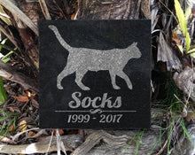 Custom Memorials Customized Cat Silhouette | Memorial Pet Stone