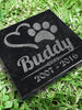 Custom Memorials Dog or Cat Paw Print Heart Design | Grave Marker