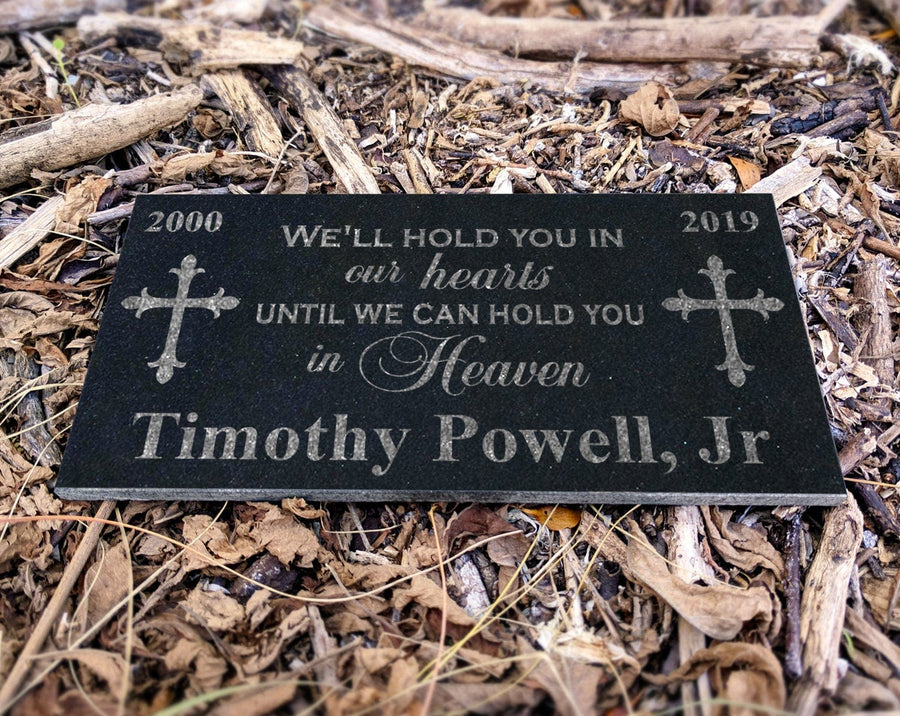 Memorial Stone | Hold You In Our Hearts authentic Until We Can Hold You In Heaven | Sympathy gift | Memorial Garden Stone | Remembrance Tree Marker